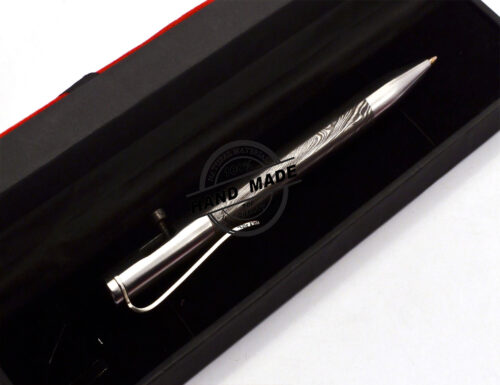 Damascus Ballpoint Custom Handmade Damascus Steel 03 - Image 7
