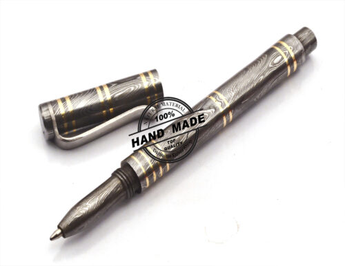 Damascus Ballpoint Custom Handmade Damascus Steel 08 - Image 7