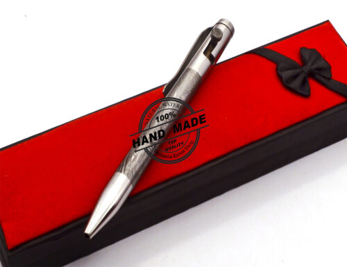 Damascus Ballpoint Custom Handmade Damascus Steel 03 - Image 8