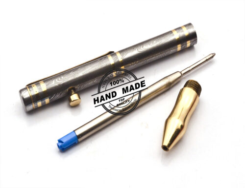 Damascus Ballpoint Custom Handmade Damascus Steel 13 - Image 8
