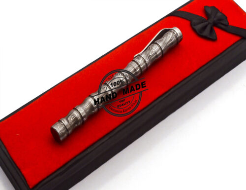 Damascus Ballpoint Custom Handmade Damascus Steel 14 - Image 8