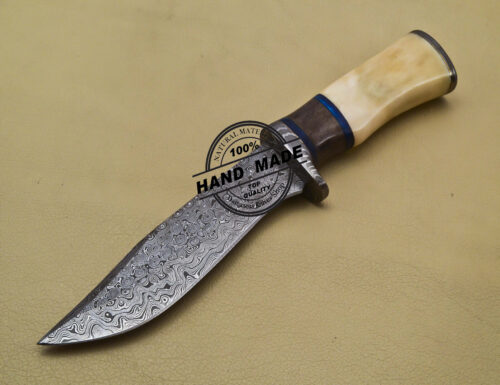 Damascus Skinner Knife Fixed Blade Handmade Damascus Steel Knife 2053 - Image 3