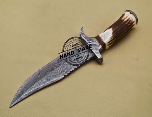 Fixed Blade Damascus Skinner Knife Custom Handmade Knife 2061 - Image 4