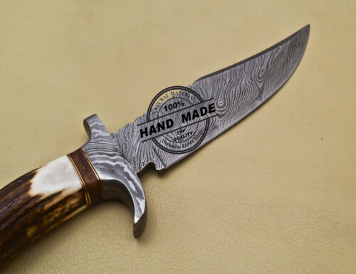 Fixed Blade Damascus Skinner Knife Custom Handmade Knife 2061 - Image 6
