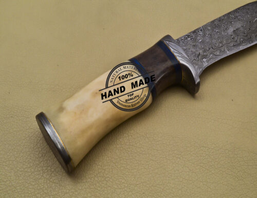Damascus Skinner Knife Fixed Blade Handmade Damascus Steel Knife 2053 - Image 7