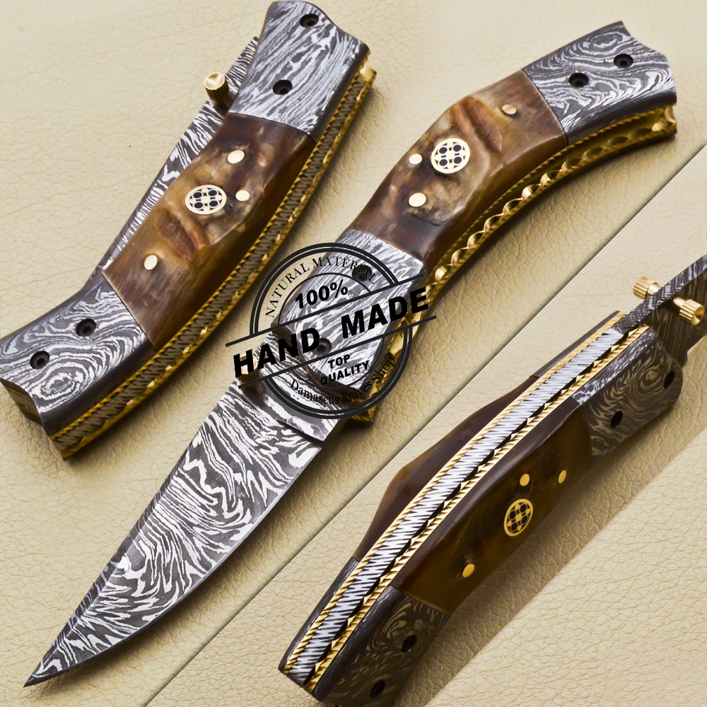 Damascus Folding Knife