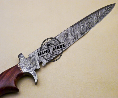 HandForged Damascus Bowie Knife Custom Handmade Damascus Steel Knife 2074 - Image 5