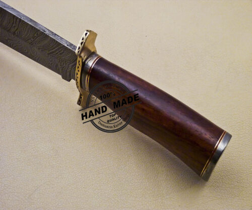 Fixed Blade Damascus Bowie Knife Custom Handmade Damascus Steel Hunting Knife 2069 - Image 7