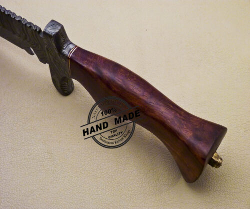 HandForged Damascus Bowie Knife Custom Handmade Damascus Steel Knife 2074 - Image 7