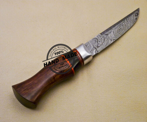 Damascus Skinner Knife Custom Handmade Damascus Steel Skinner Knife 2072 - Image 7