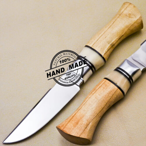 Damascus Skinner Knife Custom Handmade Damascus Steel Skinner Knife 2072 - Image 8