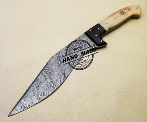 Damascus Kukri Knife Custom Handmade Damascus Steel Knife 2088 - Image 3