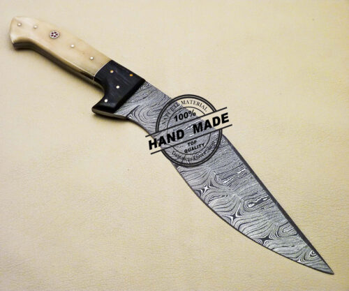 Damascus Kukri Knife Custom Handmade Damascus Steel Knife 2088 - Image 4
