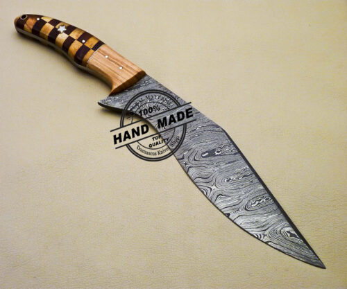 New Damascus Kukri Knife Custom Handmade Damascus Steel Knife 3100 - Image 4