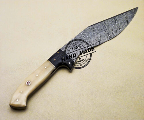 Damascus Kukri Knife Custom Handmade Damascus Steel Knife 2088 - Image 5