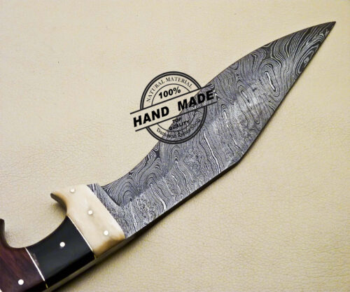 Damascus Kukri Knife Custom Handmade Damascus Steel Knife 2093 - Image 6