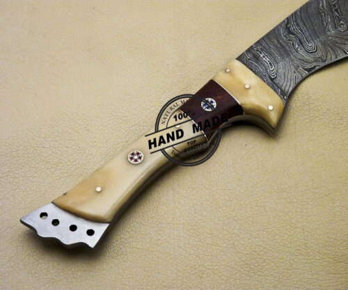 Damascus Kukri Knife Custom Handmade Damascus Steel Knife 2082 - Image 6
