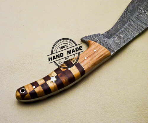 New Damascus Kukri Knife Custom Handmade Damascus Steel Knife 3100 - Image 7