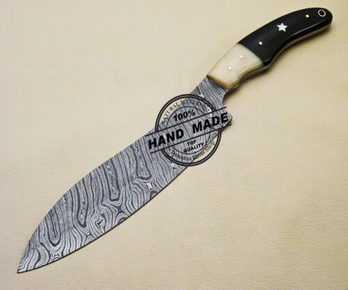 Damascus Kitchen Knife Custom Handmade Damascus Steel Kitchen Knife 2094 - Image 3