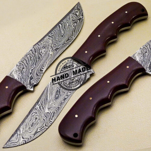 Damascus Skinner Knife Custom Handmade Damascus Steel Hunting Knife 2095