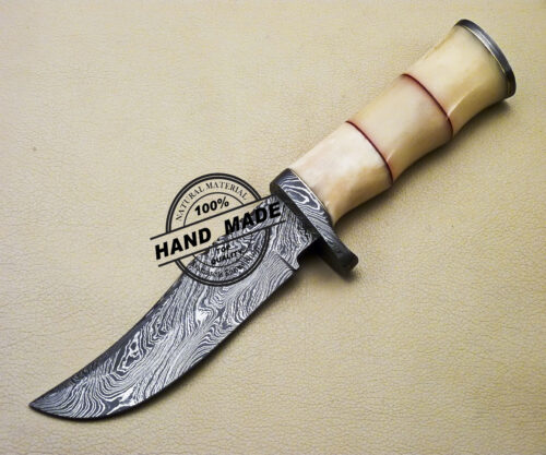 Damascus Skinner Knife Custom Handmade Damascus Steel Knife 3119 - Image 3