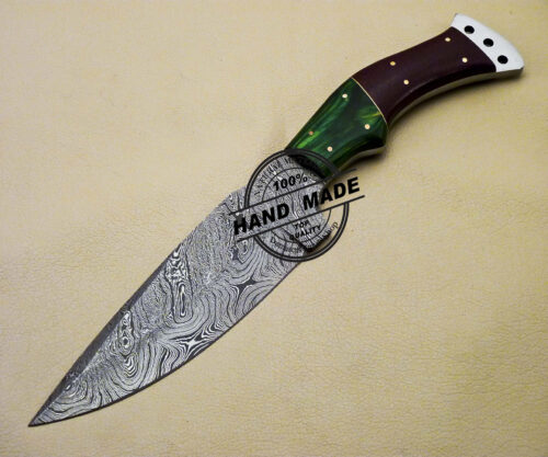 Damascus Skinner Knife Custom Handmade Damascus Steel Knife 2096 - Image 3