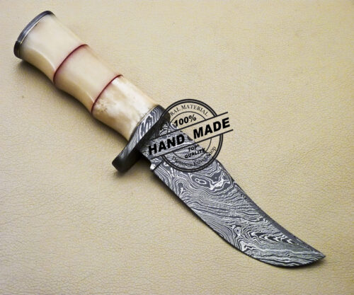 Damascus Skinner Knife Custom Handmade Damascus Steel Knife 3119 - Image 4