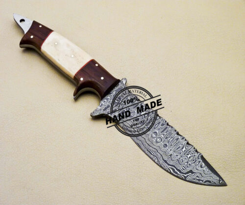 Damascus Skinner Knife Custom Handmade Damascus Steel Skinner Knife 2081 - Image 4