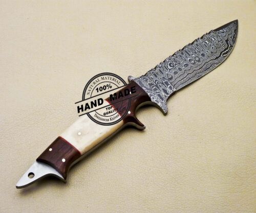 Damascus Skinner Knife Custom Handmade Damascus Steel Skinner Knife 2081 - Image 5