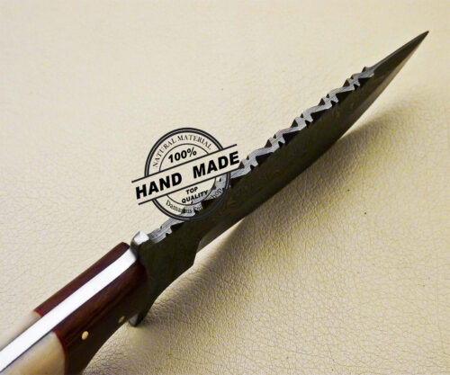Damascus Skinner Knife Custom Handmade Damascus Steel Skinner Knife 2081 - Image 6
