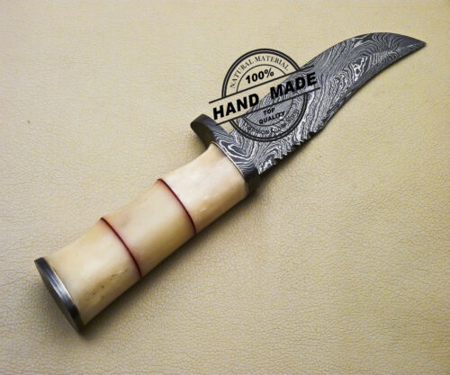 Damascus Skinner Knife Custom Handmade Damascus Steel Knife 3119 - Image 6