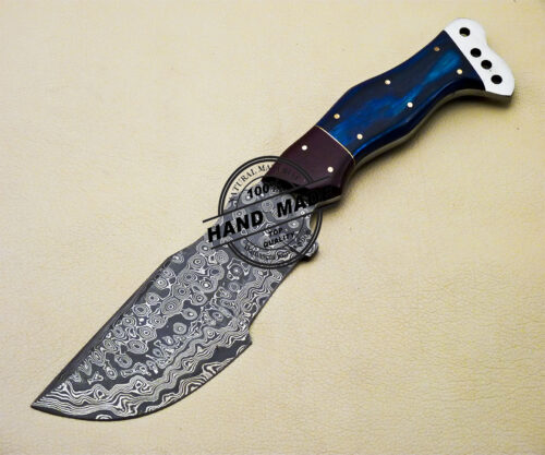 Damascus Tracker Knife Custom Handmade Damascus Steel Knife 2084 - Image 3