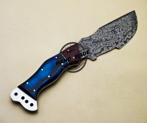Damascus Tracker Knife Custom Handmade Damascus Steel Knife 2084 - Image 4