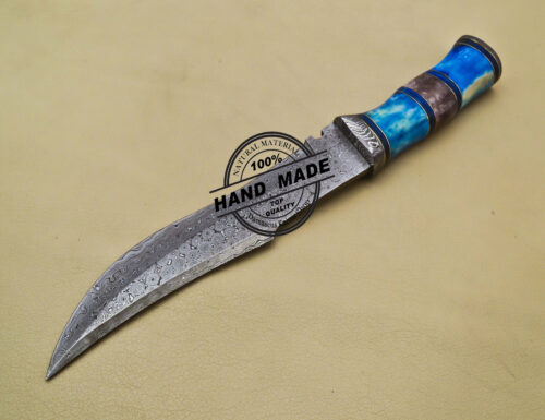 Damascus Bowie Knife Custom Handmade Damascus Steel Hunting Knife - Image 4
