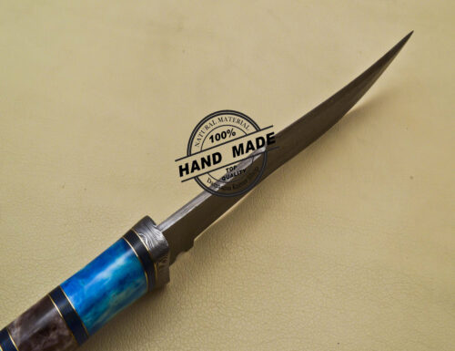 Damascus Bowie Knife Custom Handmade Damascus Steel Hunting Knife - Image 6