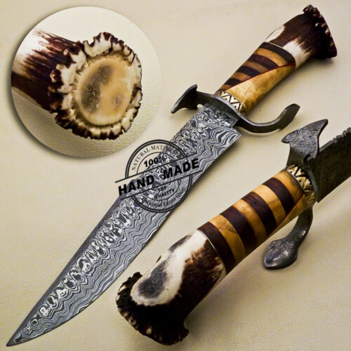 Damascus Bowie Knife