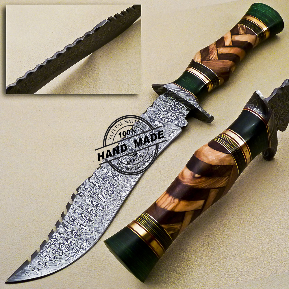 Damascus Bowie Knife