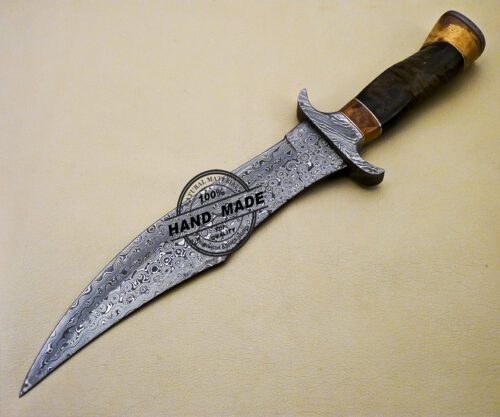 New Damascus Bowie Knife Custom Handmade Damascus Steel Hunting Knife 3129 - Image 4
