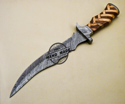 Damascus Bowie Knife Custom Handmade Damascus Steel Hunting Knife 3132 - Image 4