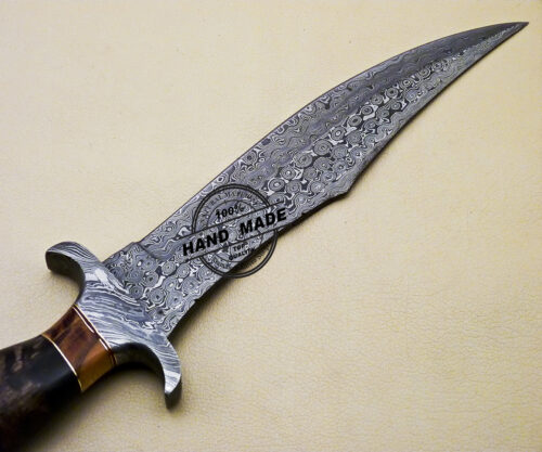 New Damascus Bowie Knife Custom Handmade Damascus Steel Hunting Knife 3129 - Image 6