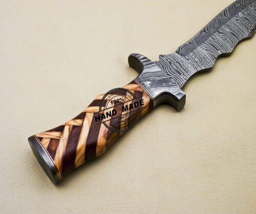 Damascus Bowie Knife Custom Handmade Damascus Steel Hunting Knife 3132 - Image 7