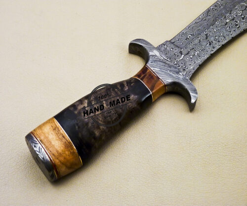 New Damascus Bowie Knife Custom Handmade Damascus Steel Hunting Knife 3129 - Image 9