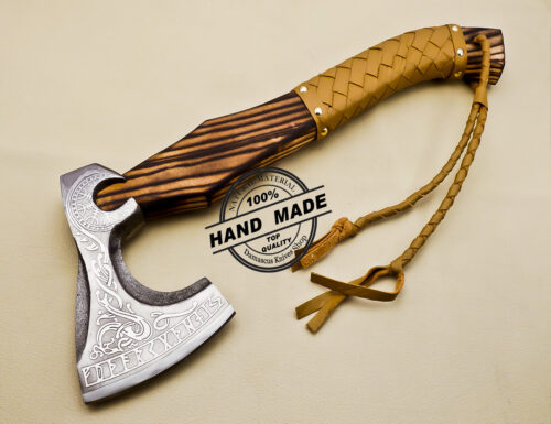 Rare Viking Axe Smith Custom Forged Carbon Steel Viking Axe 3139 - Image 3
