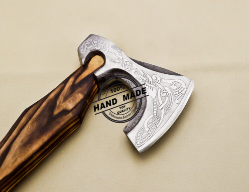 Medieval Viking Axe Smith Custom Forged Carbon Steel Viking Axe 3141 - Image 5