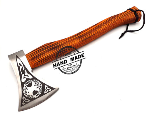 Viking Axe Custom Handmade Carbon Steel Hatchet Axe 3143 - Image 5