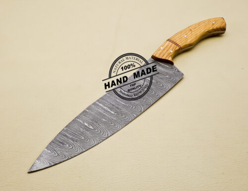 Damascus Kitchen Knife Custom Handmade Damascus Steel Kitchen - Image 3