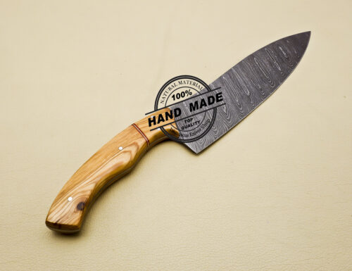 Damascus Kitchen Knife Custom Handmade Damascus Steel Kitchen - Image 5