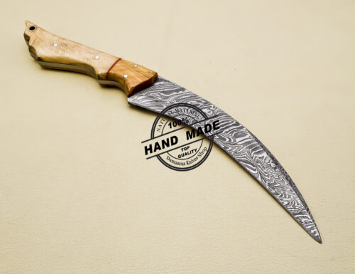 Custom Handmade Damascus Steel Hunting Karambit Knife 3156 - Image 4