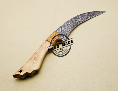 Custom Handmade Damascus Steel Hunting Karambit Knife 3156 - Image 5
