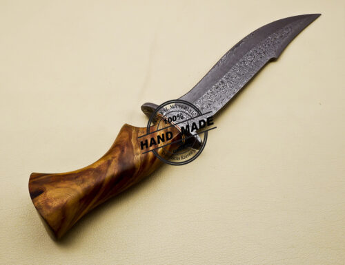 Damascus Bowie Knife Custom Handmade Damascus Steel Hunting Knife 3158 - Image 5